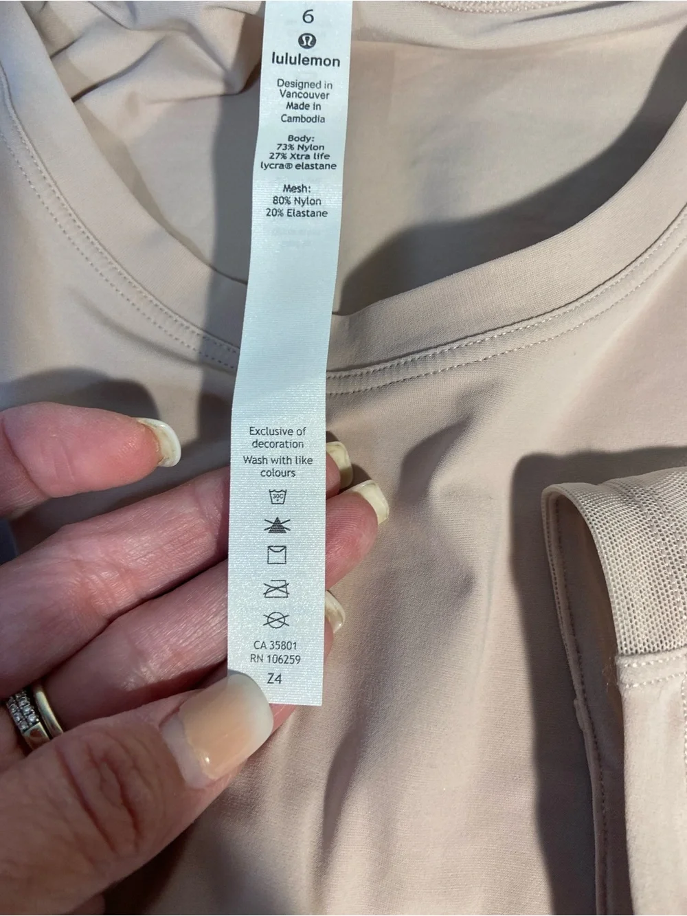 lululemon athletica Light Blush Long-Sleeve Drawstring Top